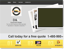 Tablet Screenshot of dnequipmentrepair.com